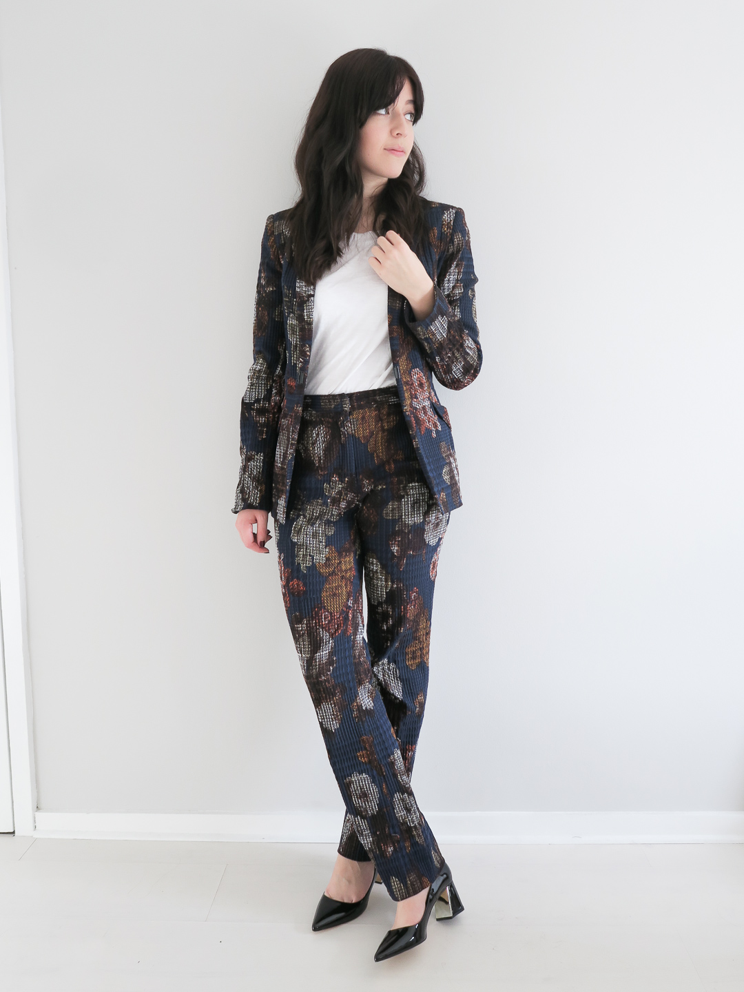 How To Style a Womens Floral Suit | Curiously Conscious