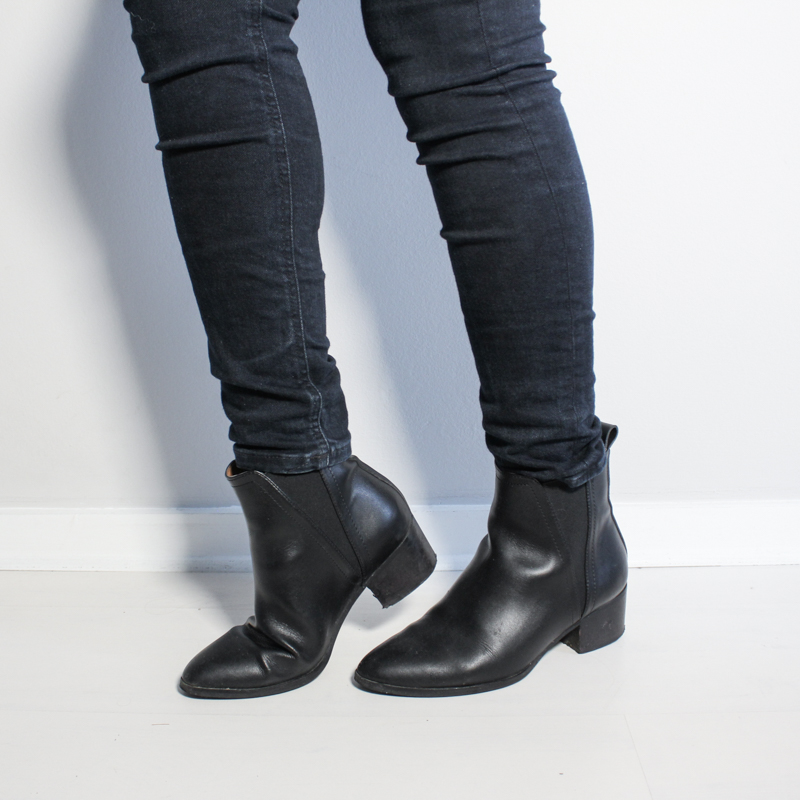 Black Vegan Leather Chelsea Boots
