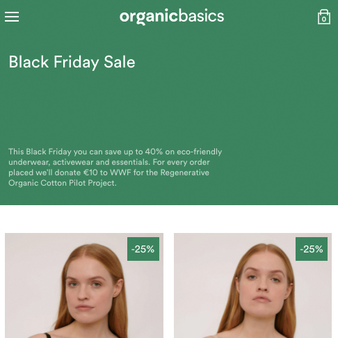 Organic Basics - Black Friday Sale