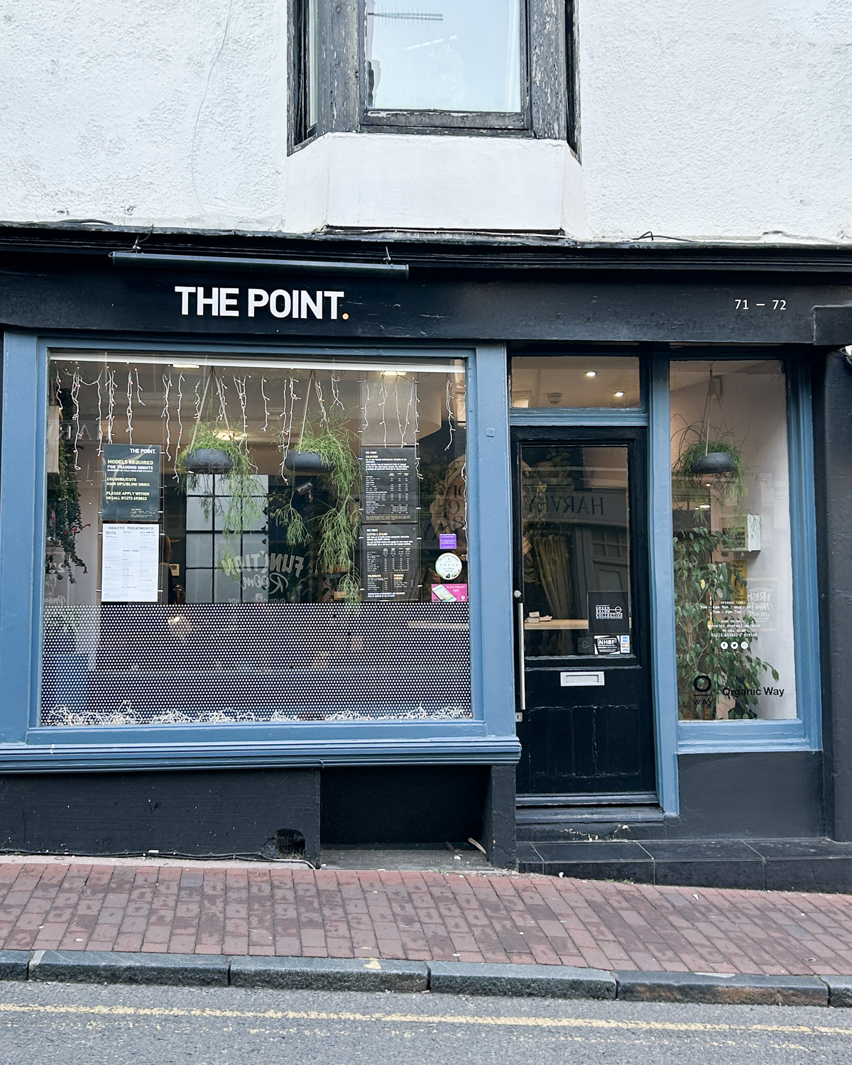 Exterior of The Point Hairdressers Brighton