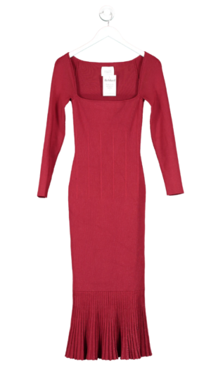 Galvan London Dark Red Atlanta Dress