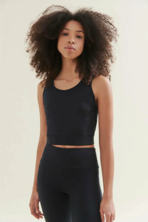 3/4 Crop Top – Caviar Black