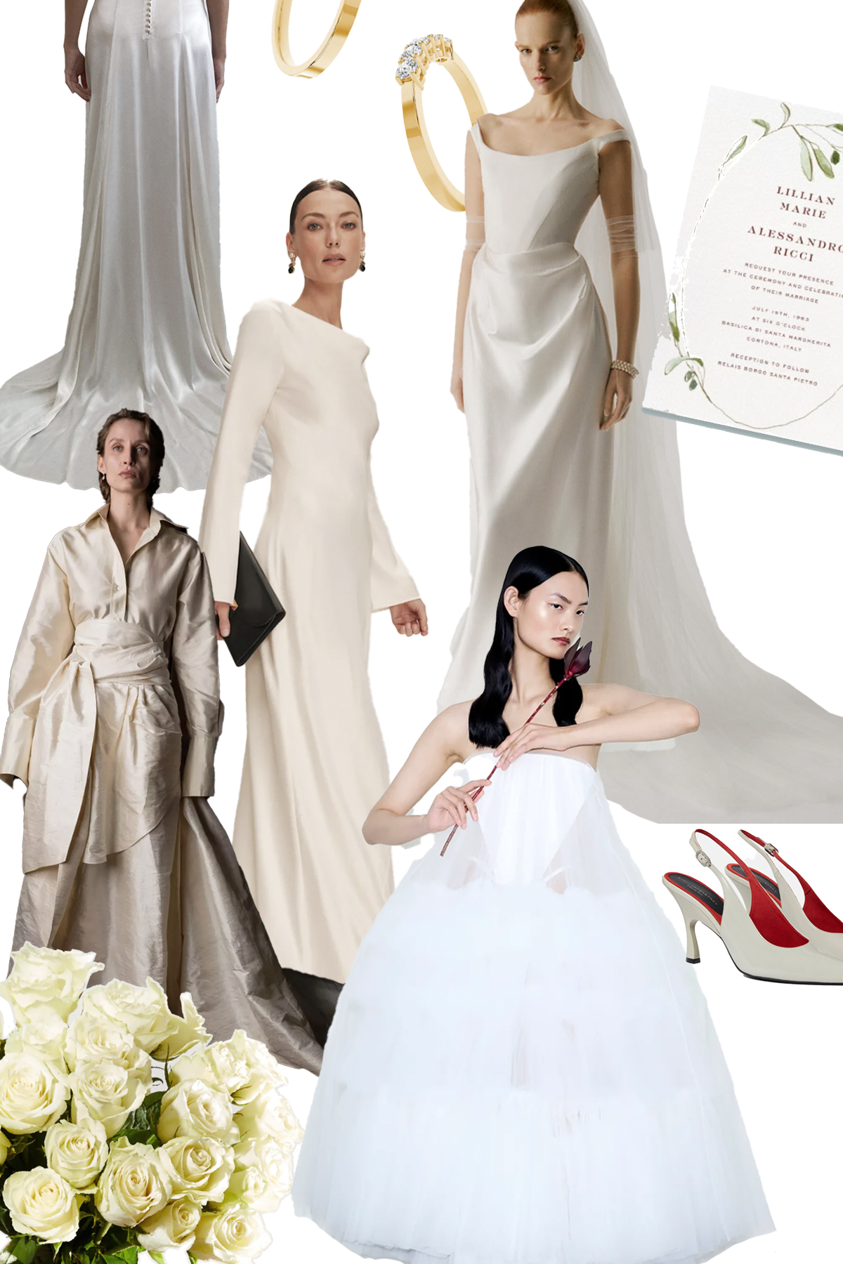 Collage of Sustainable Wedding Ideas
