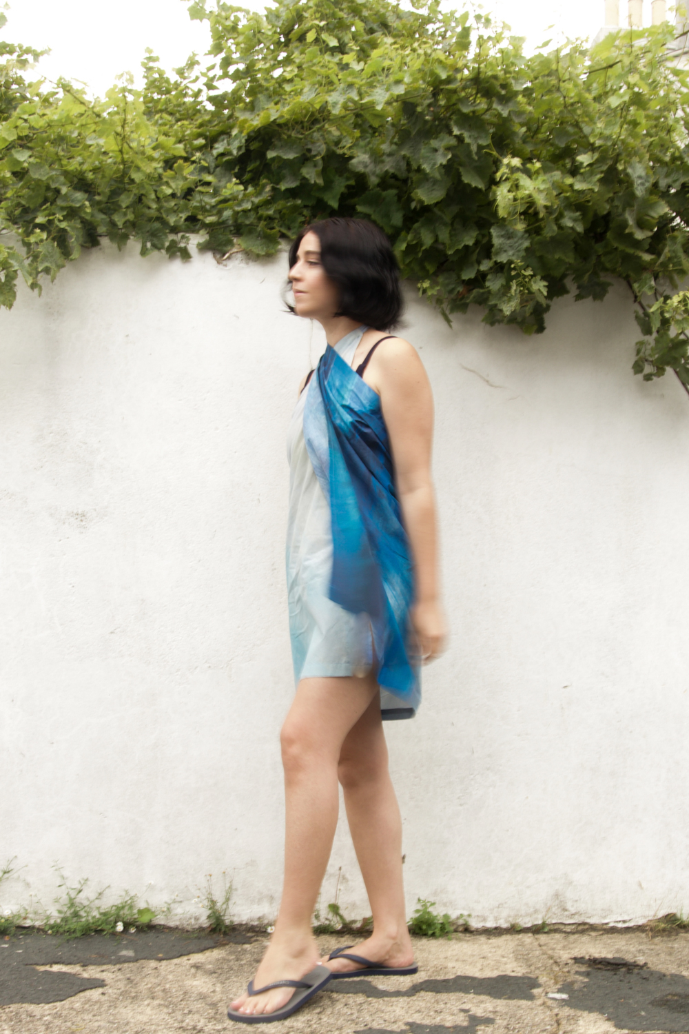 Besma wears organic cotton sarong from Blue Nude