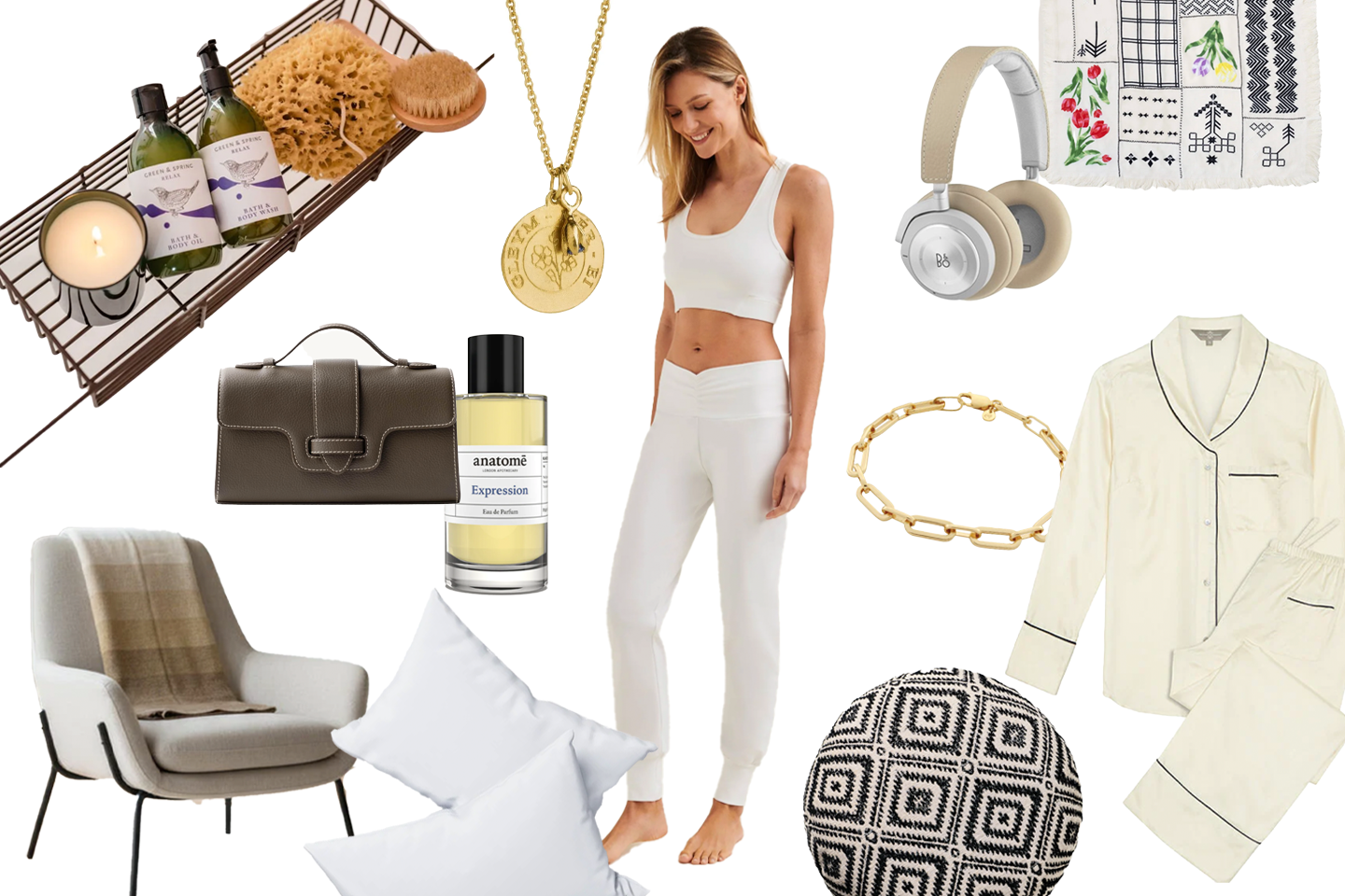 Collage of luxury gifts for peace