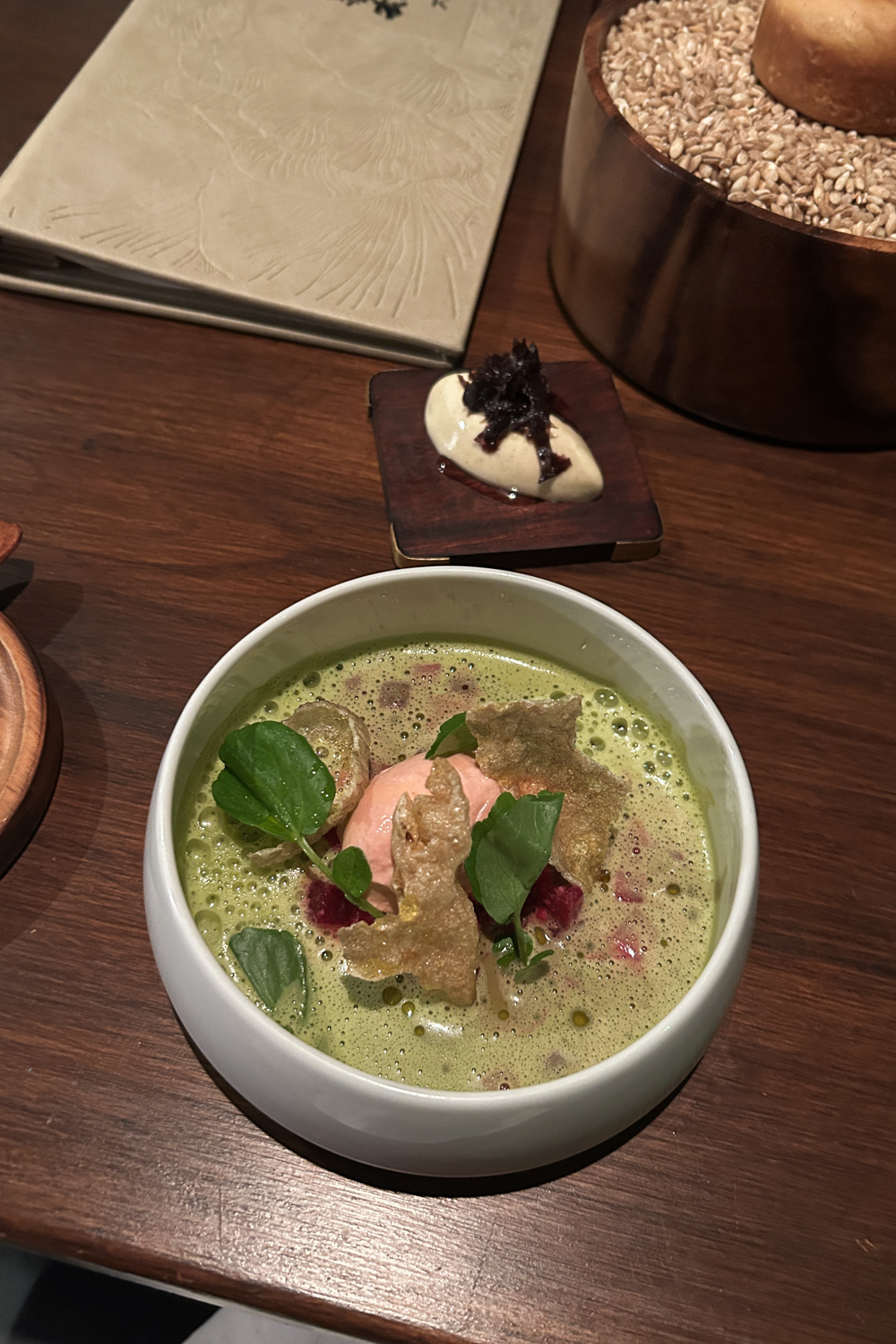 Trout parfait with truffle brioche at Dilsk