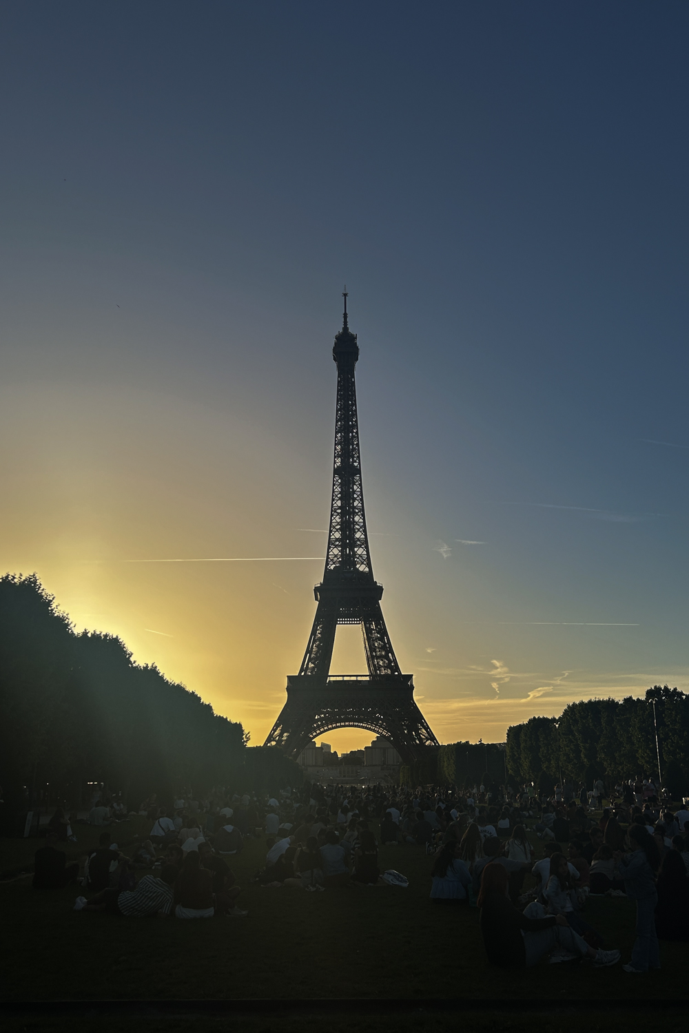 Eiffel Tower at sunset