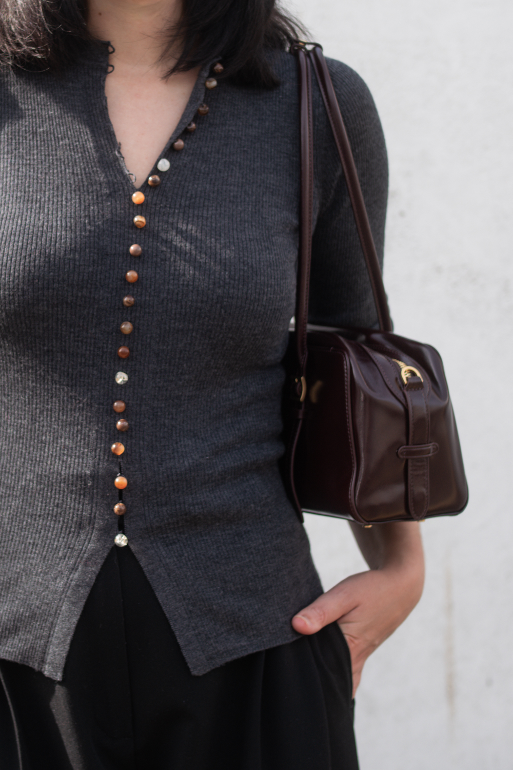 Fabrique Kaia Buttoned Grey Cardigan review